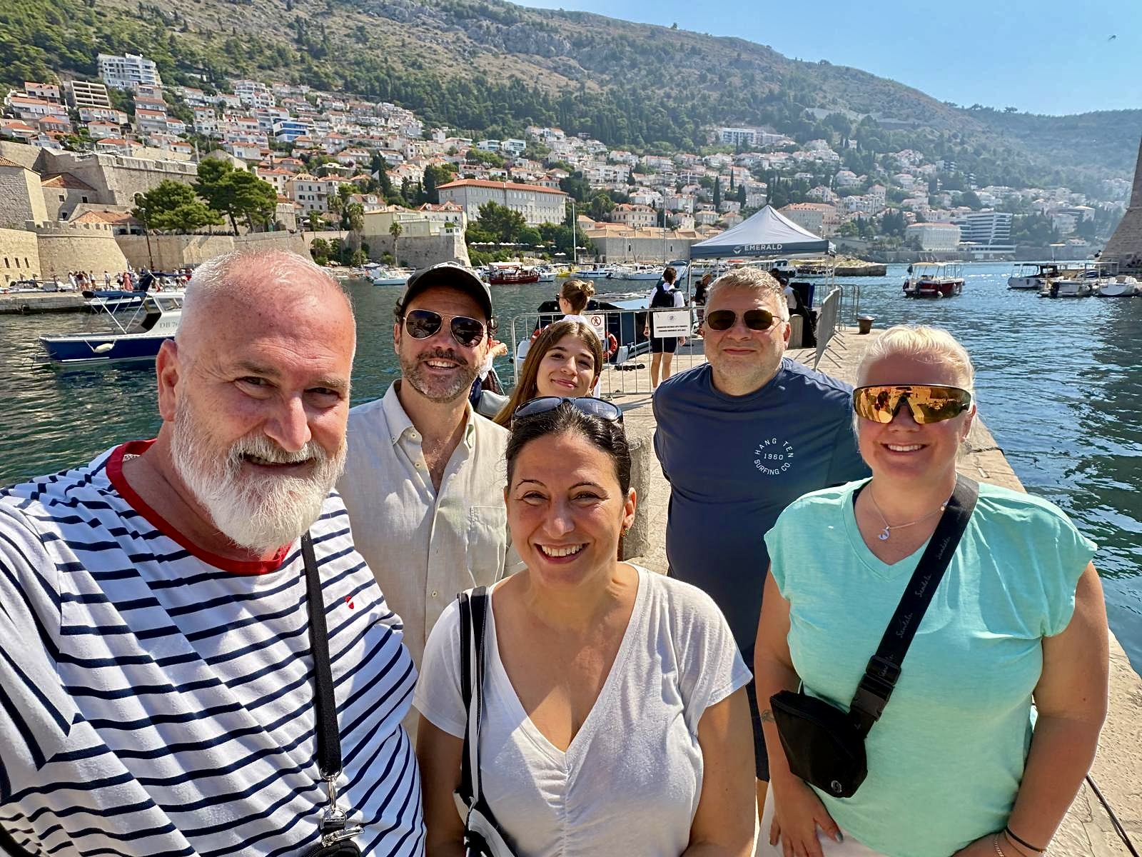 Erika Commisso and her group of travelers gathered together in Dubrovnik, Croatia