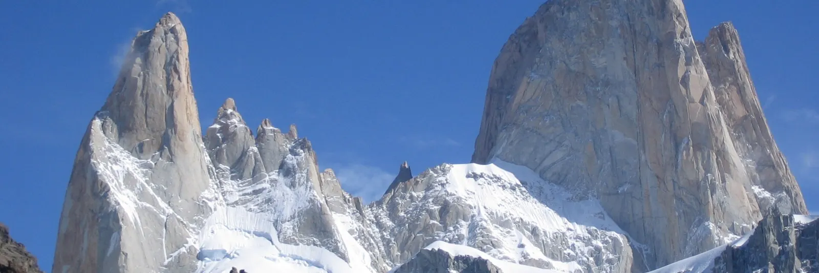 The jagged granite spires of Mount Fitz Roy in Patagonia